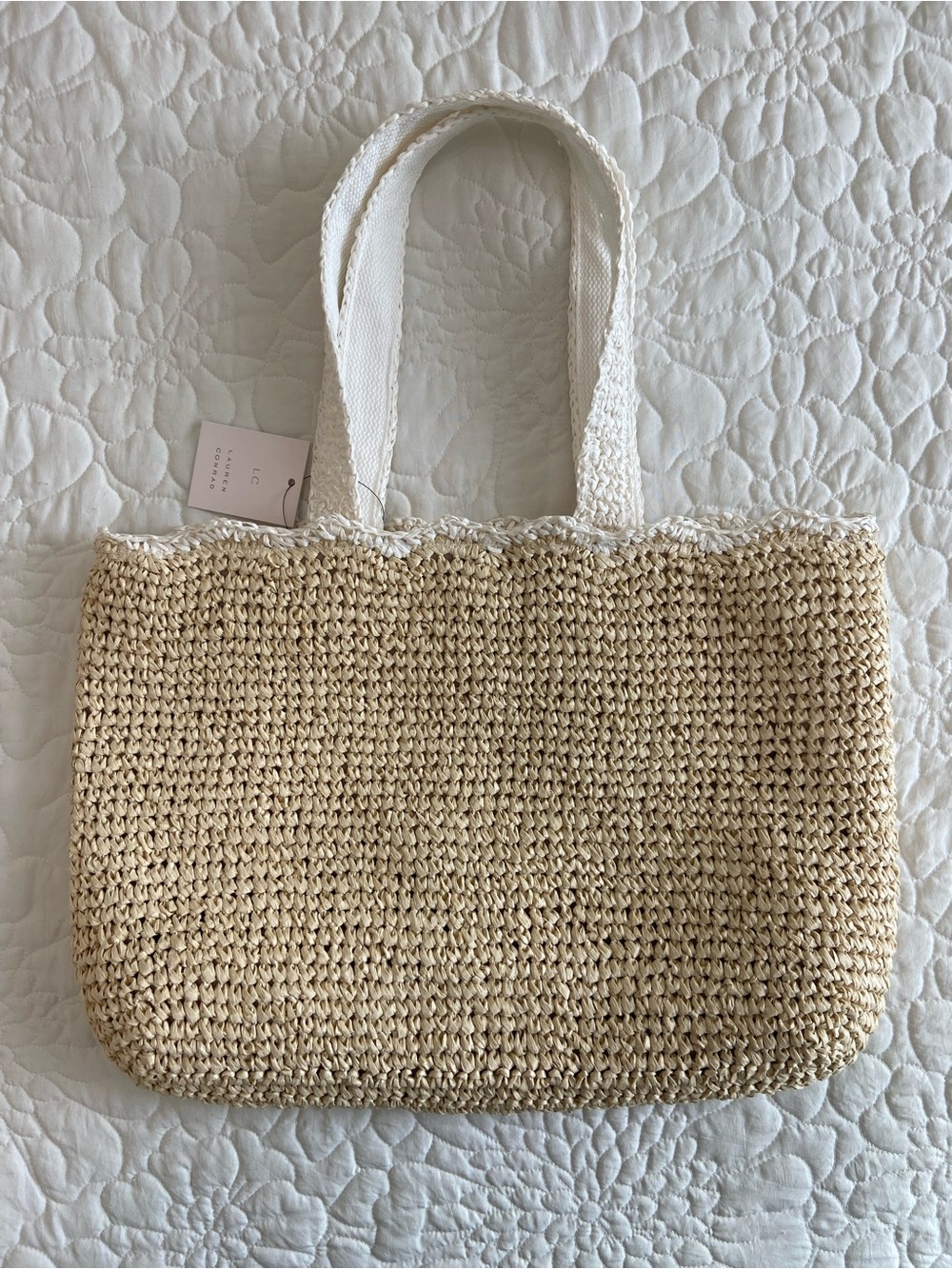 Lauren Conrad Woven Straw Tote Bag